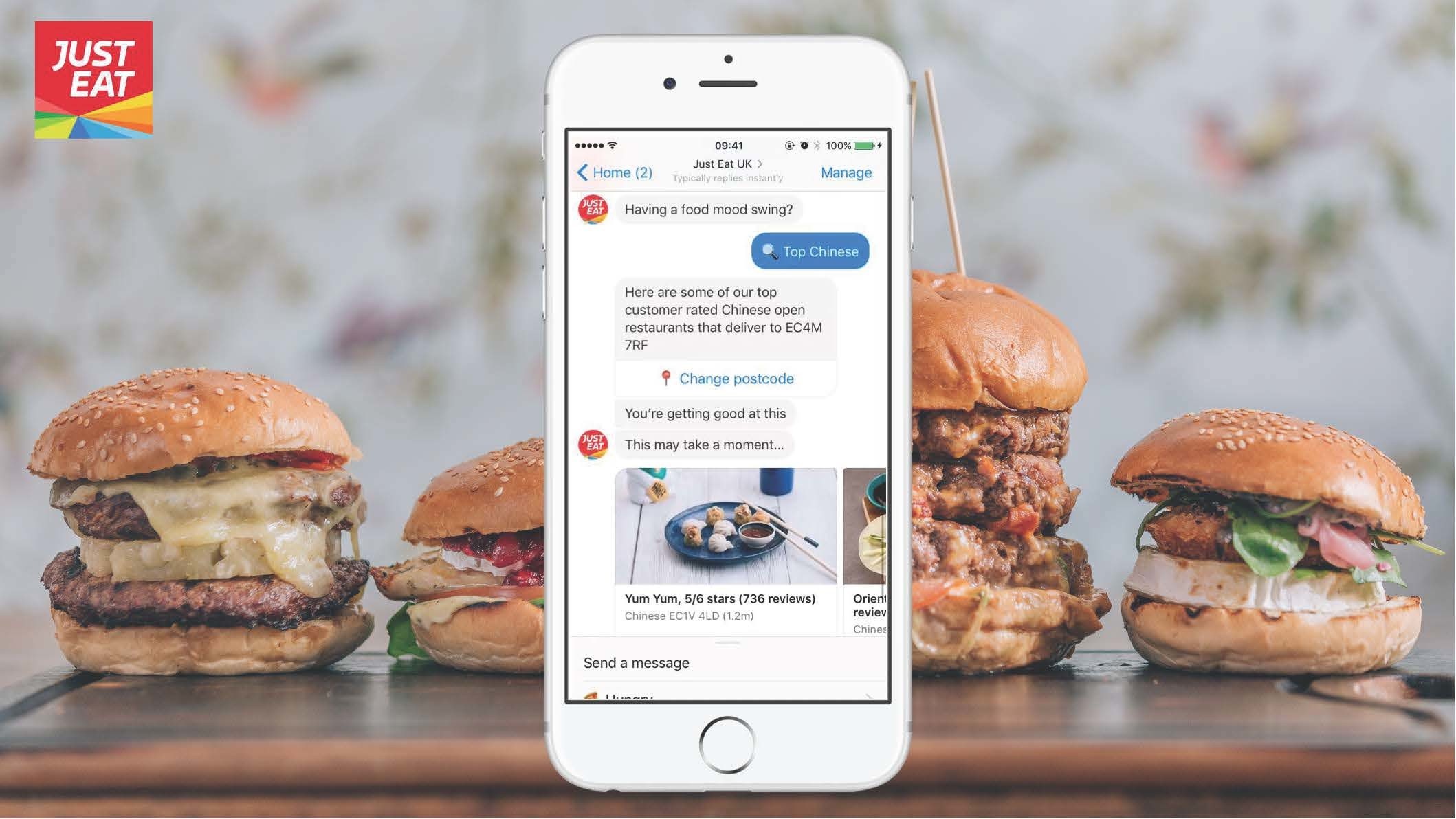 use of chatbots in ecommerce - Just Eat, online food order and delivery service, said their chatbot drove a 266% conversion rate, compared to an average social ad. 